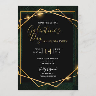 Galentine's Day Glam party tropical Invitation
