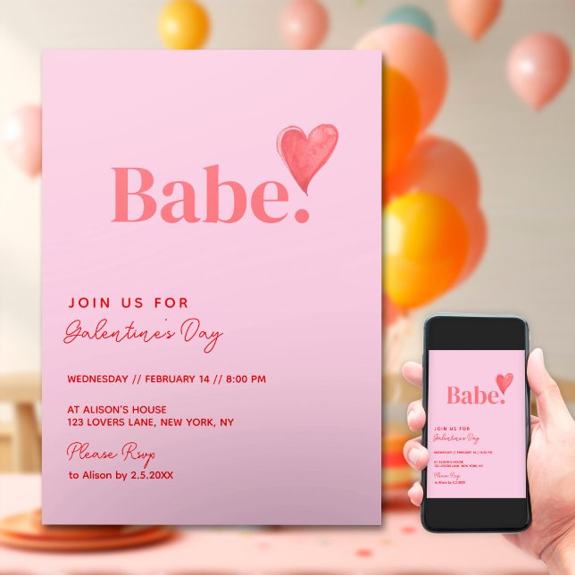 Galentine's Day Heart Design Invitation (Creator Uploaded)