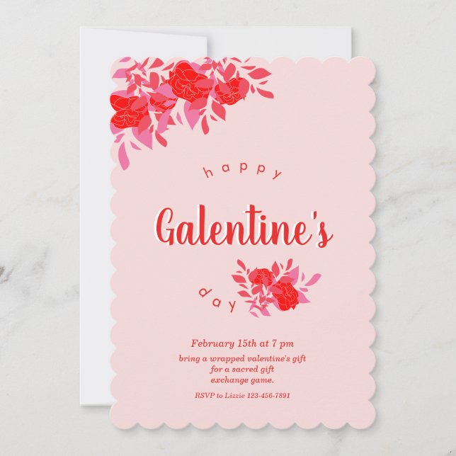 Galentine's Day Invitation Design (Front)