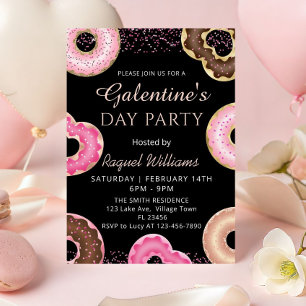 Galentine's Day Party Donuts Invitation