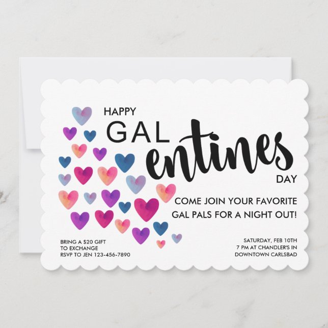 Galentine's Day Party Invitation (Front)