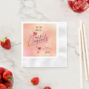 Galentine's Day Personalised Cocktail Napkins