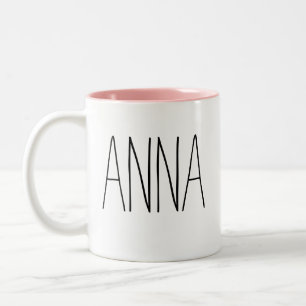 Galentine's Day Personalised Name Two-Tone Coffee Mug
