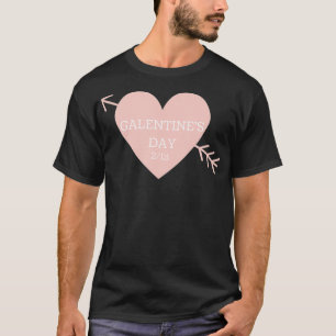 Galentine's Day Pink Heart w Arrow Friend Women's  T-Shirt