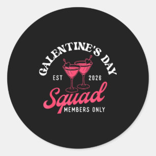 Galentine's Day Squad - Galentine's Day Gals Siste Classic Round Sticker