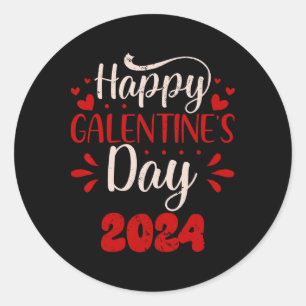 Galentine's Day Squad Gang Valentine Galentine's D Classic Round Sticker