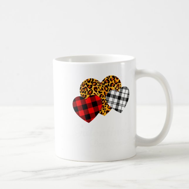 Galentines Day Squad Valentines Hearts Love Leopar Coffee Mug (Right)