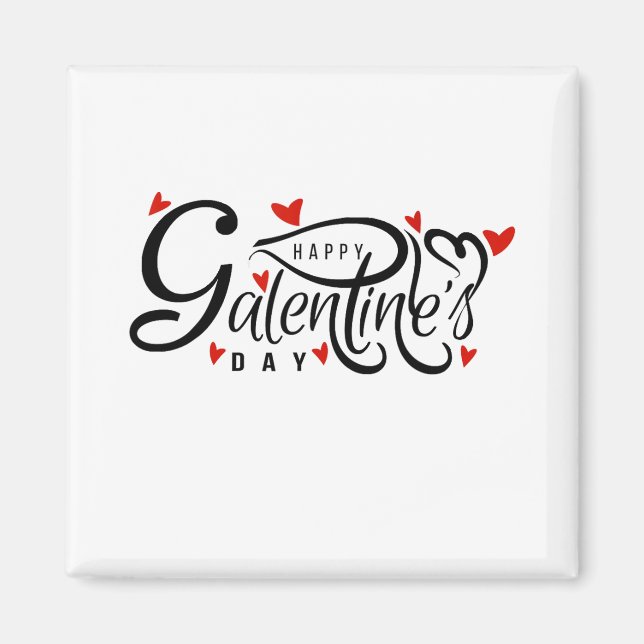 Galentine's Day Valentine's Day Female Friendship Magnet (Front)