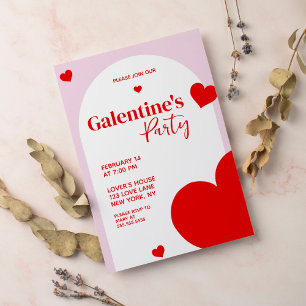 Galentine's Day Valentine's Day Heart Invitation