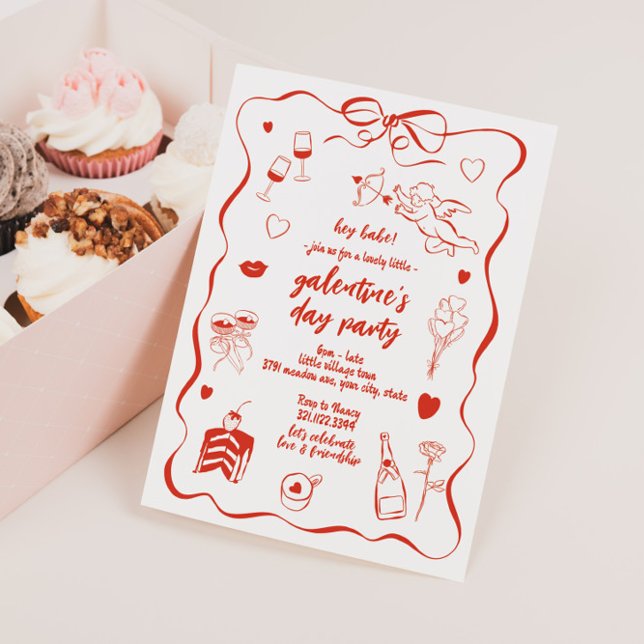 Galentine's Day Valentine's Party Invitation (Creator Uploaded)
