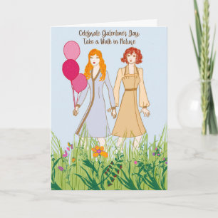Galentine's Day Walk in Nature with Friend Thank You Card
