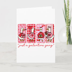 Galentines Day Women Galentines Gang Goose Valenti Card