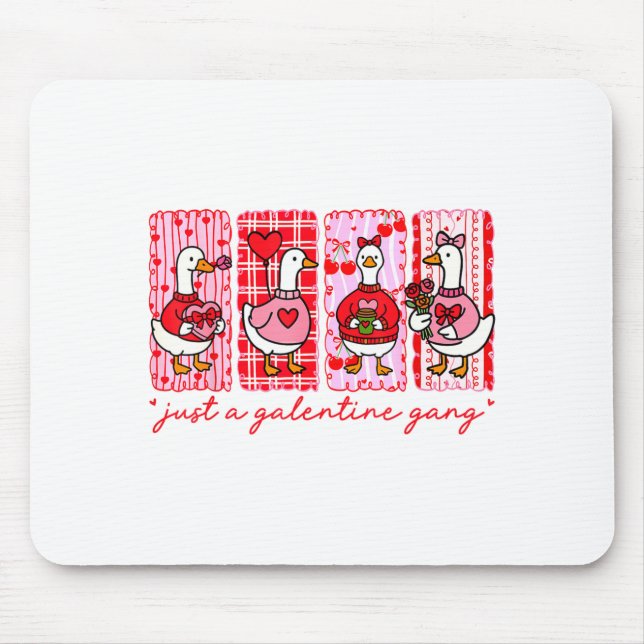 Galentines Day Women Galentines Gang Goose Valenti Mouse Pad (Front)
