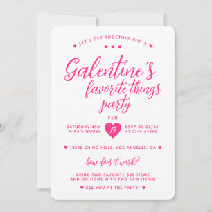 Galentine's Favorite Things Party Invitation