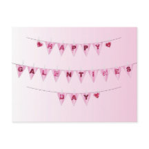 Galentine's Flags - Postcard