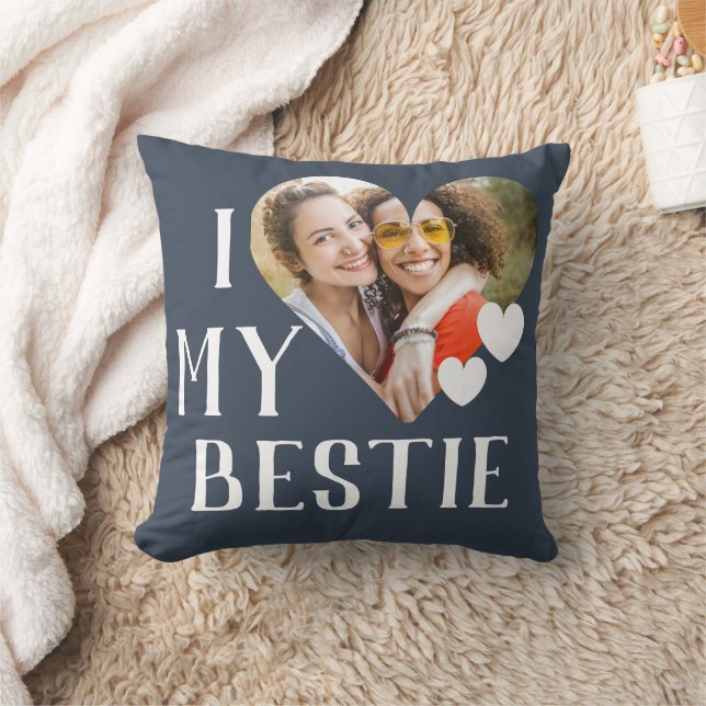 Galentines I Love My Bestie Personalised Photo Cushion (Blanket)