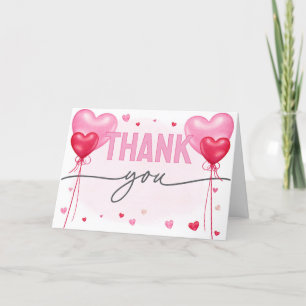 Galentine's Love Is In The Air Bridal Shower Thank You Card