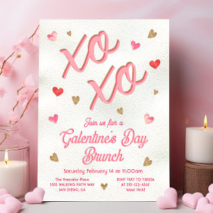 Galentine's Palentine's Day Pancake Heart Brunch I Invitation