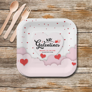 Galentine's  paper plate