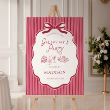 Galentine's Party Cherry Bow Frame Welcome