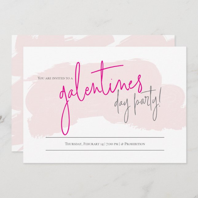 Galentines Party Invitation | Valentines Day (Front/Back)