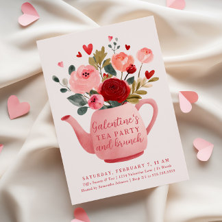 Galentine's Tea Party & Brunch Valentine's Invitation