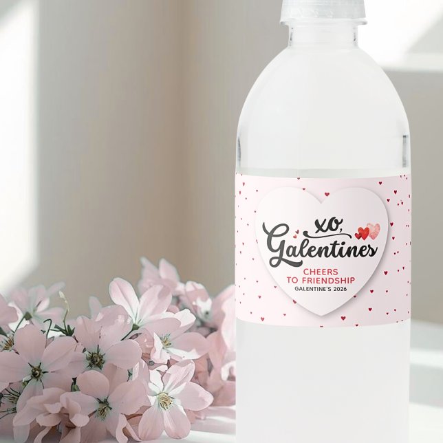 Galentine's  water bottle label (Creator Uploaded)