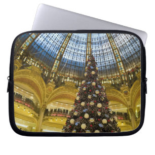 Galeries La Fayette at Christmas, Paris, France Laptop Sleeve