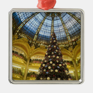 Galeries La Fayette at Christmas, Paris, France Metal Ornament
