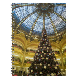 Galeries La Fayette at Christmas, Paris, France Notebook