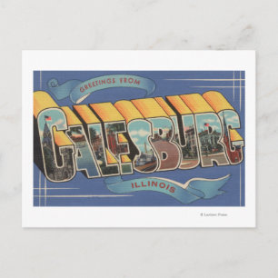 Galesburg, Illinois - Large Letter Scenes 2 Postcard