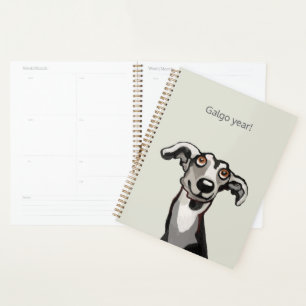Galgo drawing black and white and grey planner
