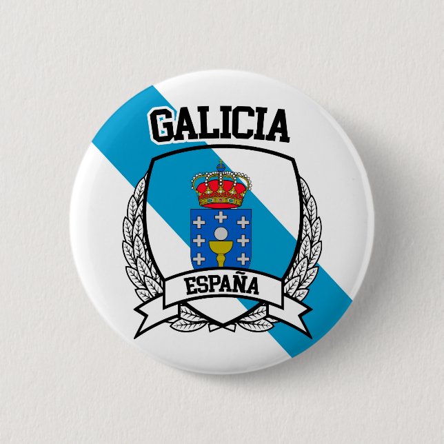 Galicia 6 Cm Round Badge (Front)