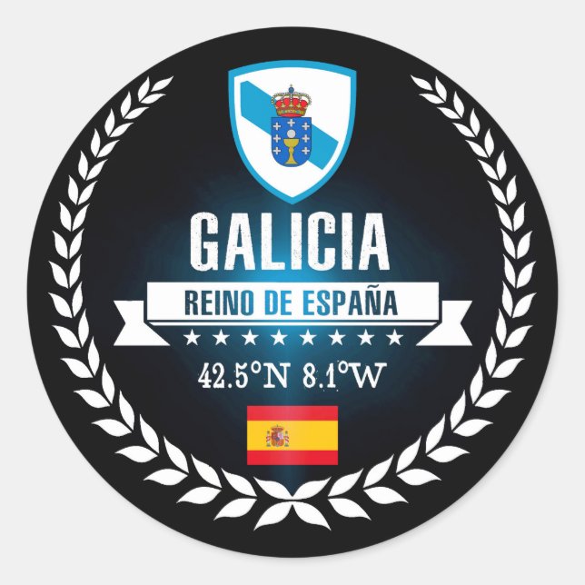 Galicia Classic Round Sticker (Front)