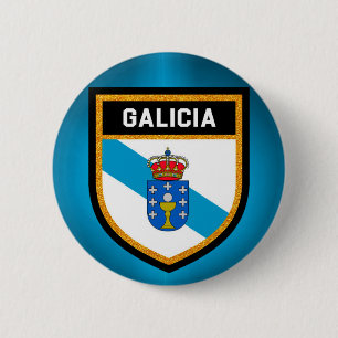 Galicia Flag 6 Cm Round Badge