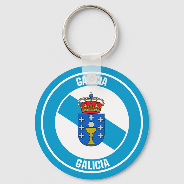 Galicia Round Emblem Key Ring (Front)