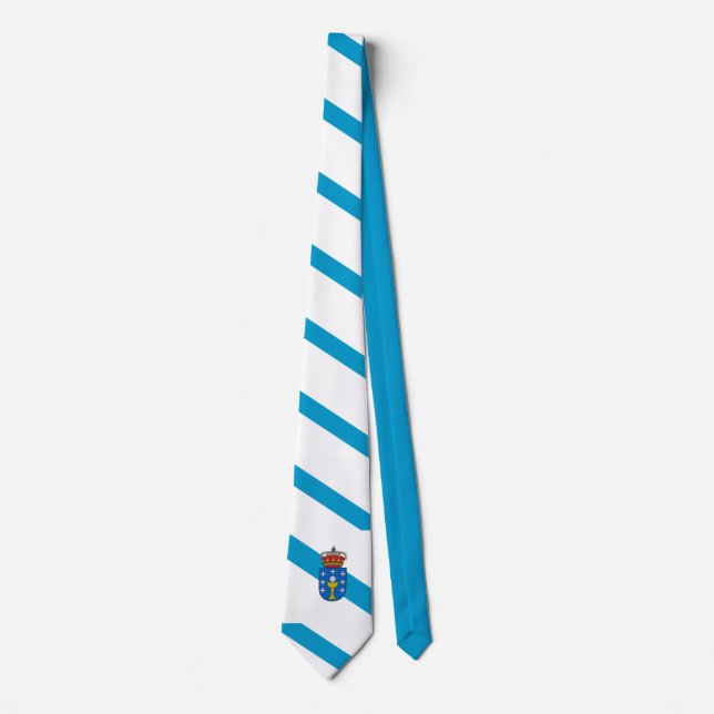 Galicia Spain flag Neck Tie (Front)