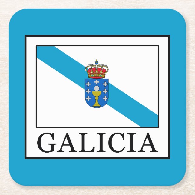 Galicia Square Paper Coaster (Front)