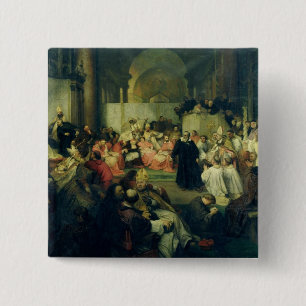Galilei before the Council, 1861 15 Cm Square Badge