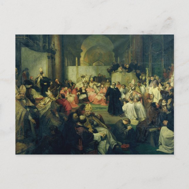 Galilei before the Council, 1861 Postcard (Front)