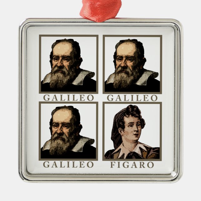 Galileo Figaro Metal Ornament (Front)