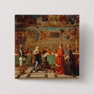 Galileo Galilei (1564-1642) before members of the 15 Cm Square Badge