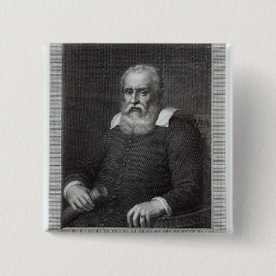 Galileo Galilei 15 Cm Square Badge