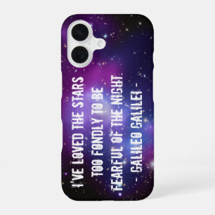 Galileo Quote Galaxy Cluster iPhone 16 Case