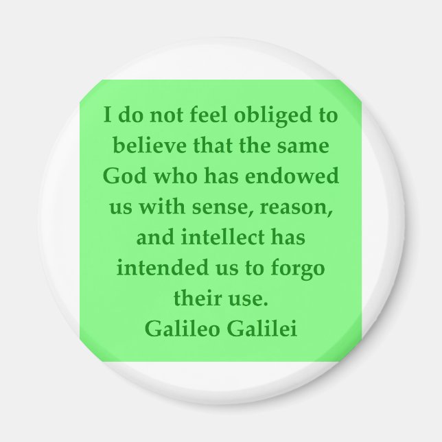 Galileo quote magnet (Front)