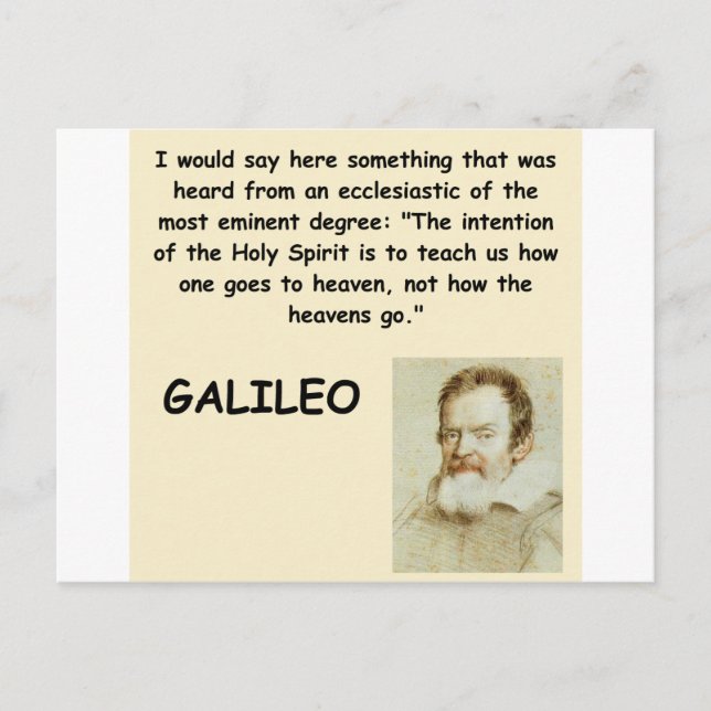 galileo quote postcard (Front)