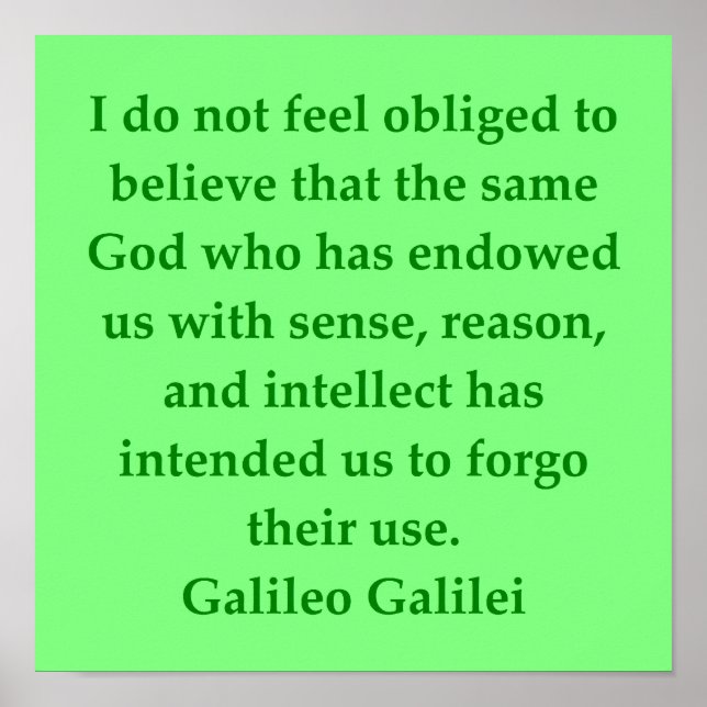 Galileo quote poster (Front)
