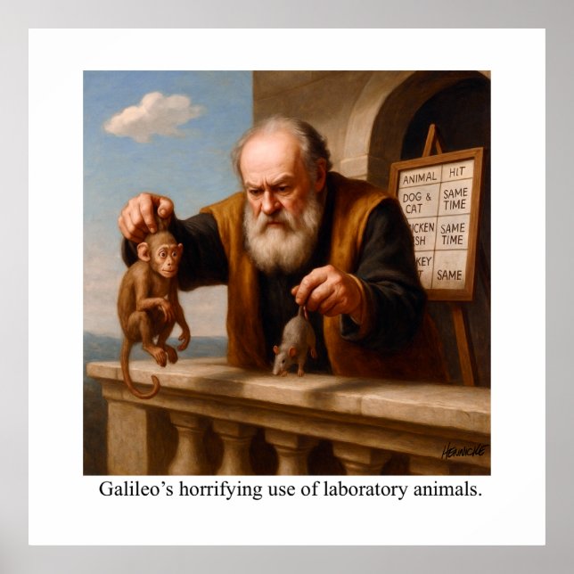 Galileo’s horrifying use of laboratory animals. poster (Front)