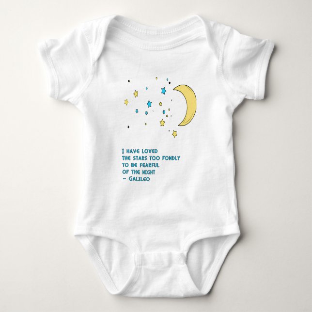 Galileo Stars Quote Baby Bodysuit (Front)