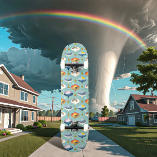 Galileo Thermometer blue Skateboard